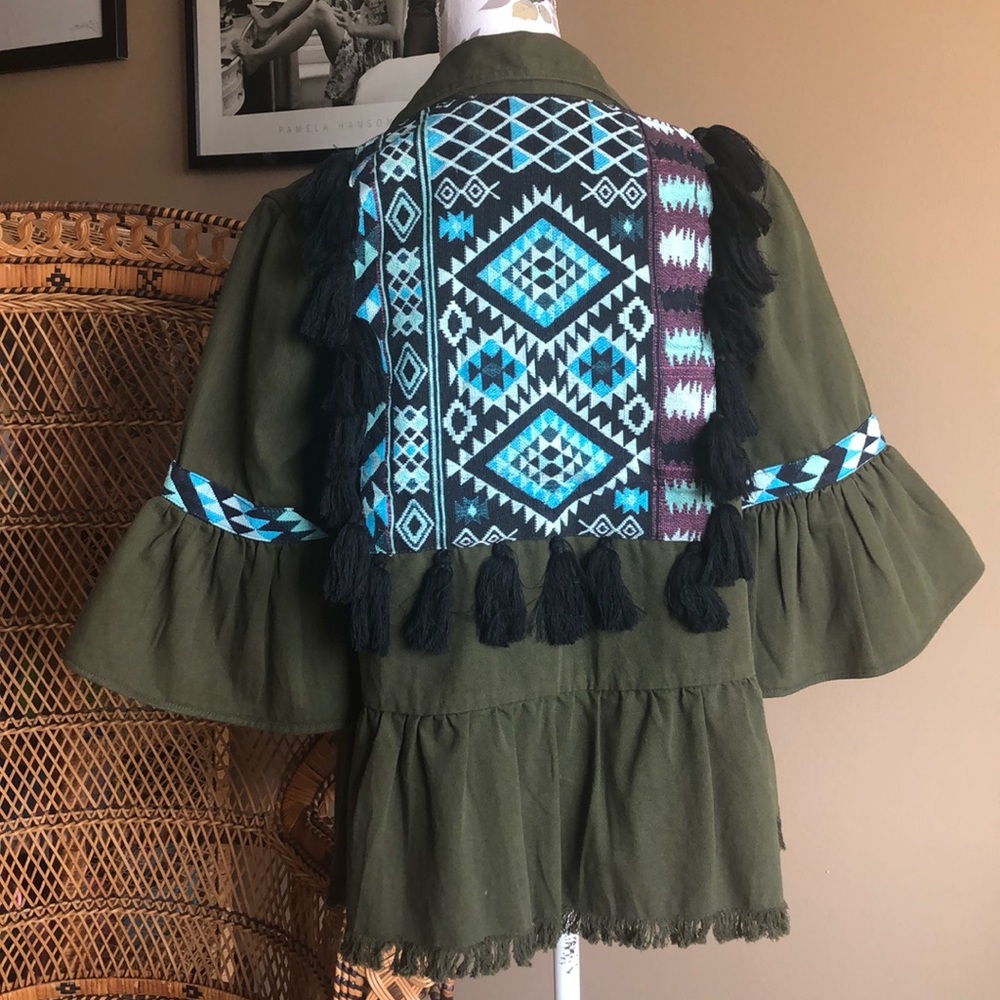 Beautiful stories olive jacket XS